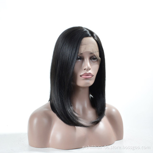 Aishili lace front wigs vendors long natural straight hair synthetic hair lace front wigs for black women